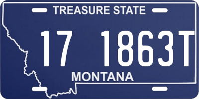 MT license plate 171863T
