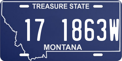 MT license plate 171863W