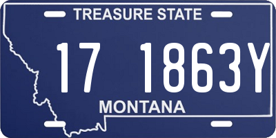MT license plate 171863Y