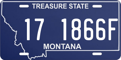 MT license plate 171866F