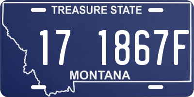 MT license plate 171867F