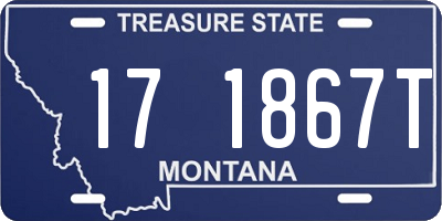 MT license plate 171867T