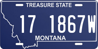 MT license plate 171867W