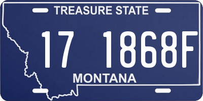 MT license plate 171868F
