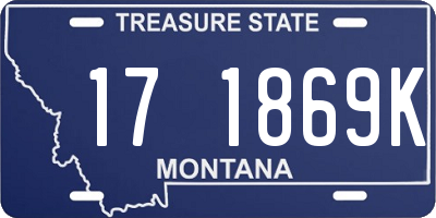MT license plate 171869K
