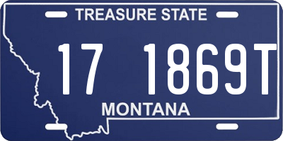 MT license plate 171869T