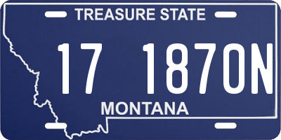 MT license plate 171870N