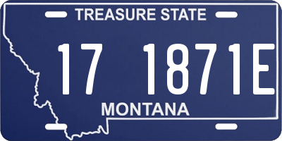 MT license plate 171871E
