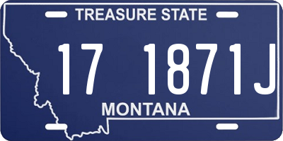 MT license plate 171871J