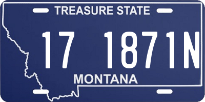 MT license plate 171871N