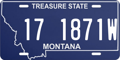 MT license plate 171871W