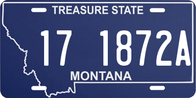 MT license plate 171872A
