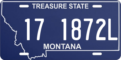 MT license plate 171872L