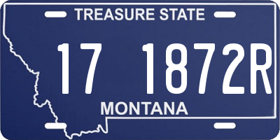MT license plate 171872R