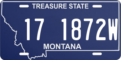 MT license plate 171872W