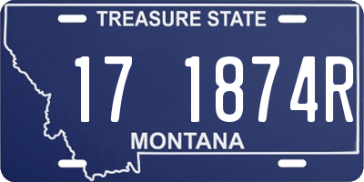 MT license plate 171874R