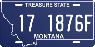 MT license plate 171876F