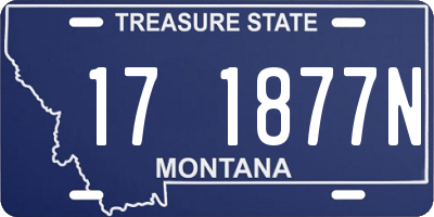 MT license plate 171877N