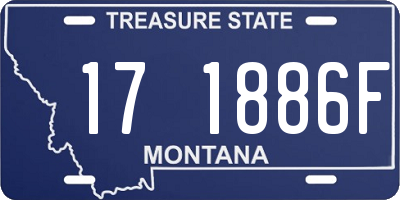 MT license plate 171886F