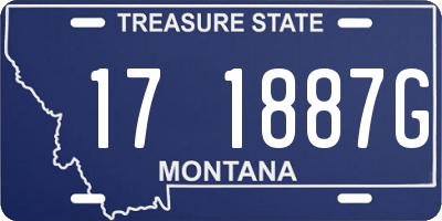 MT license plate 171887G