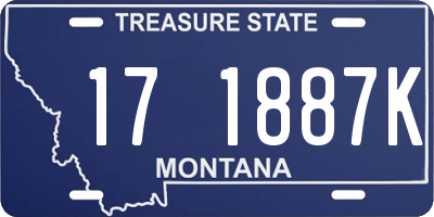 MT license plate 171887K