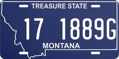 MT license plate 171889G