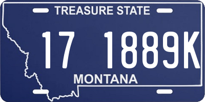 MT license plate 171889K