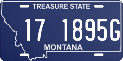 MT license plate 171895G