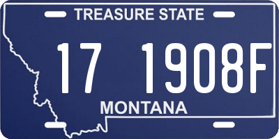MT license plate 171908F