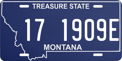 MT license plate 171909E