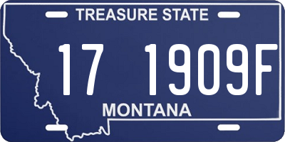 MT license plate 171909F