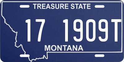 MT license plate 171909T