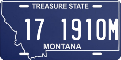 MT license plate 171910M