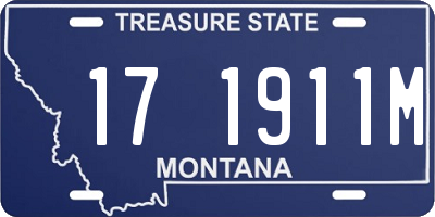 MT license plate 171911M