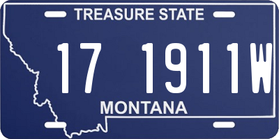 MT license plate 171911W