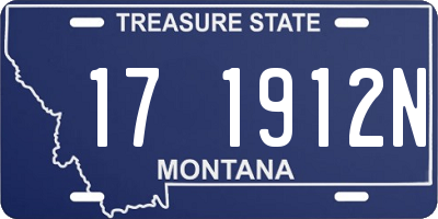 MT license plate 171912N