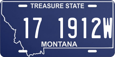 MT license plate 171912W