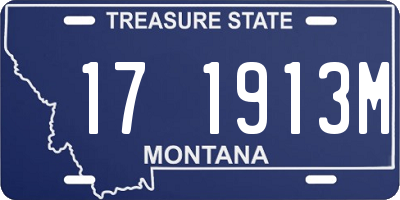 MT license plate 171913M
