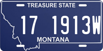 MT license plate 171913W