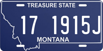 MT license plate 171915J
