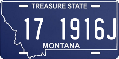 MT license plate 171916J