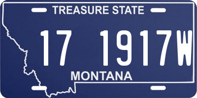 MT license plate 171917W