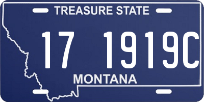 MT license plate 171919C