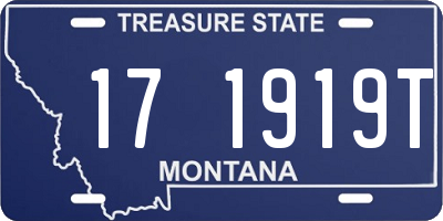MT license plate 171919T