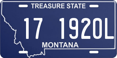 MT license plate 171920L