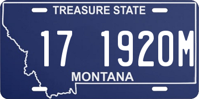 MT license plate 171920M