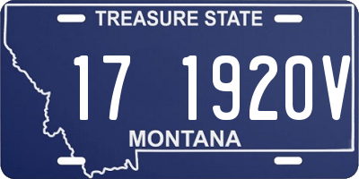 MT license plate 171920V