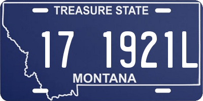 MT license plate 171921L