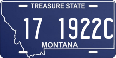 MT license plate 171922C