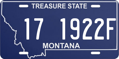 MT license plate 171922F